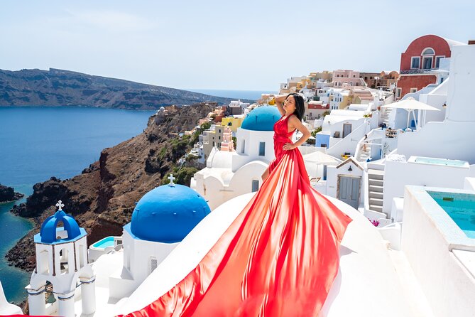 1-Hour Flying Dress Photoshoot, Instagram spots - Why a 1-hour flying dress shoot is the smart way to do Santorini