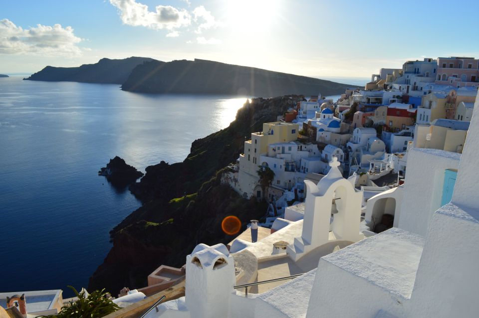 Cruise Traveller's Shore Excursion - Return to Fira: cable car back down to the old port