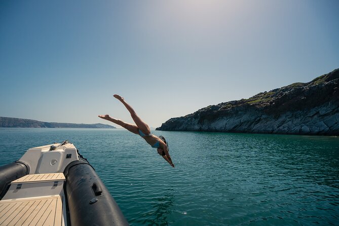 Exclusive cruise experience in Santorini - Efta Pedes Swim Stop: Your First Real Water Time