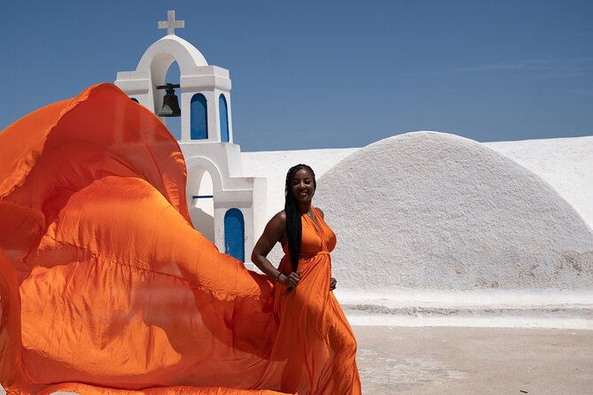 Flying Dress Photoshoot in Oia Private entry to Blue Dome - Key highlights to know before you go