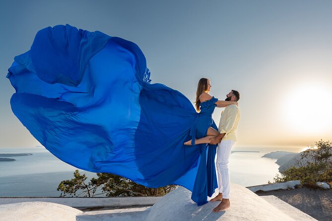 Flying Dress © Photoshoot in Santorini: Happy Birthday Package - Your 3-Step Plan: Booking, Shoot Day, and Photo Delivery