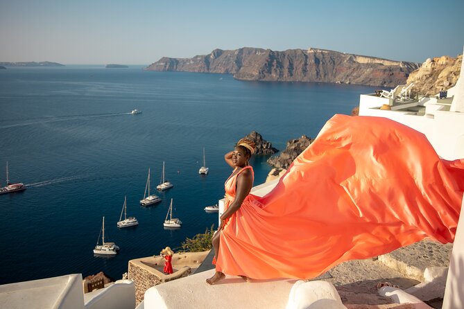 Flying Dress Photoshooting Santorini - Booking timing and what to plan in your day