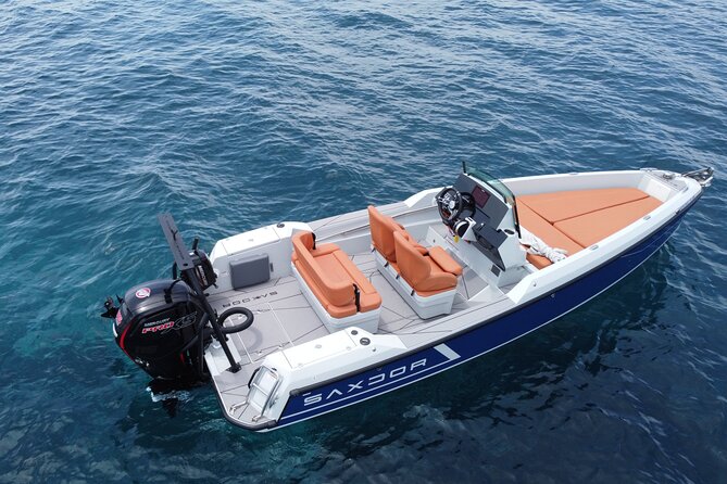 Half Day Saxdor Boat Rental in Santorini - What You Really Get: a 115hp Saxdor Rental from Santorini Blue Waves Cruises
