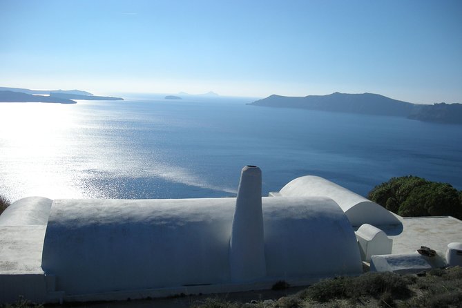 Hiking activity through the volcanic land of wonder - Imerovigli’s caldera perch and Panagia Malteza’s name story