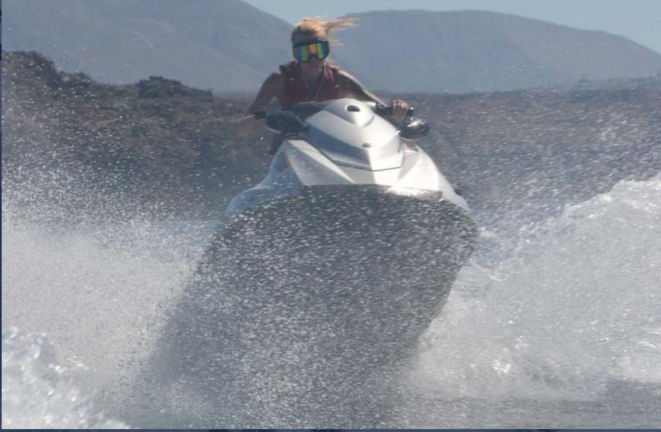 Perivolos: Private South Coast Discovery on a Jet Ski - South Coast Sprint: Vlyhada Red Beach and the Volcanic Black Mount Views
