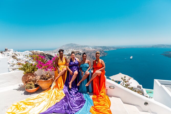 Photoshoot in Flying Dresses in Santorini - How the Santorini Flying Dress Experience Really Works