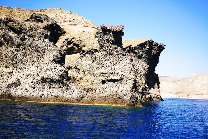 Sailsational Luxury Santorini Catamaran Sunset Cruise with Dinner - Stop 2: White Beach and the pumice-and-ash look