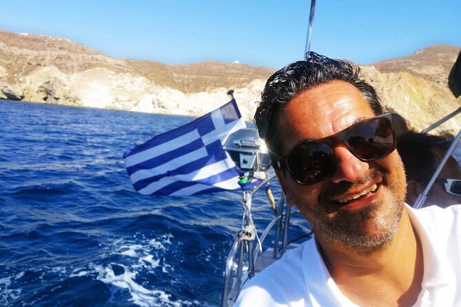 Sailsational Luxury Santorini Catamaran Sunset Cruise with Dinner - Stop 4: Mesa Pigadia Beach swim plus a homemade Greek dinner at sunset