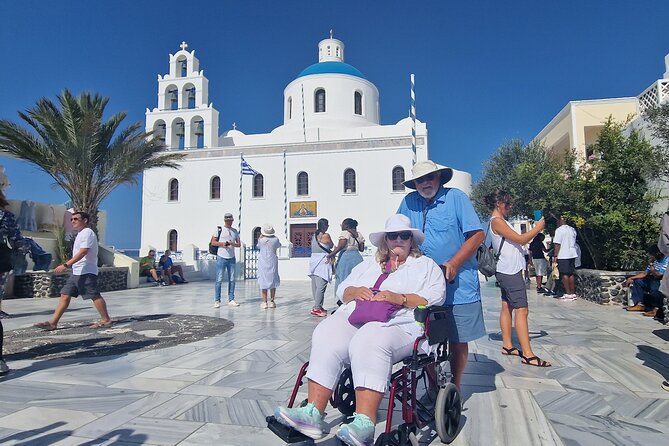 Santorini: 4hr Wheelchair Private Accessible Tour - Stop 2: Kamari Beach for a Break With Black-Sand Sea Air