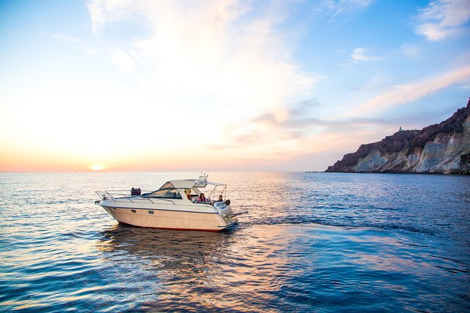 Santorini 5 - Hours Private Day Or Sunset Cruise with Bbq and Drinks - Day Tour (10:00–15:00) vs Sunset Tour (15:00 Until After Sunset)