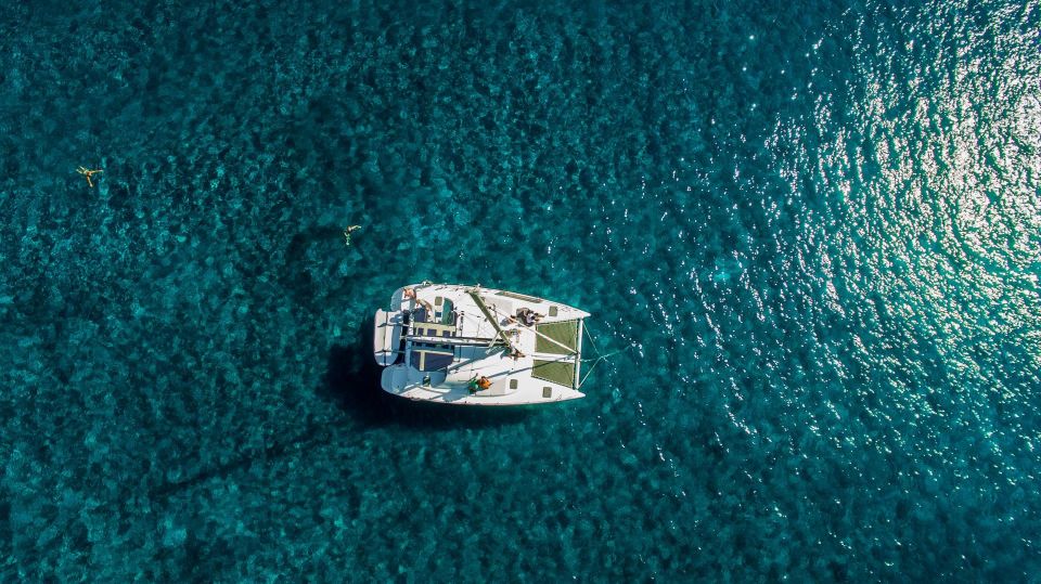 Santorini: 7-Hour Private Catamaran Cruise with Food & Drink - Food, drinks, Wi‑Fi, and snorkeling gear: the comfort side of value
