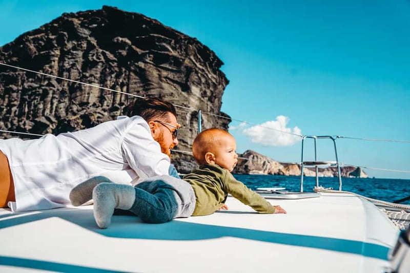 Santorini: All-Inclusive Private Catamaran Experience - Santorini Volcano swim and snorkeling: where the water feels volcanic