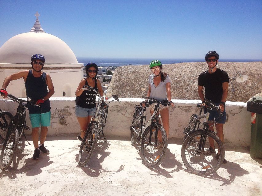 Santorini: Around the Island by Electric Bike - Riding back through vineyards and under Emporio windmills