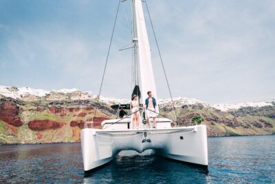 Santorini: Caldera Classic Semi-Private Cruise with BBQ & Drinks - Getting on board: Vlichada meeting point and pickup timing