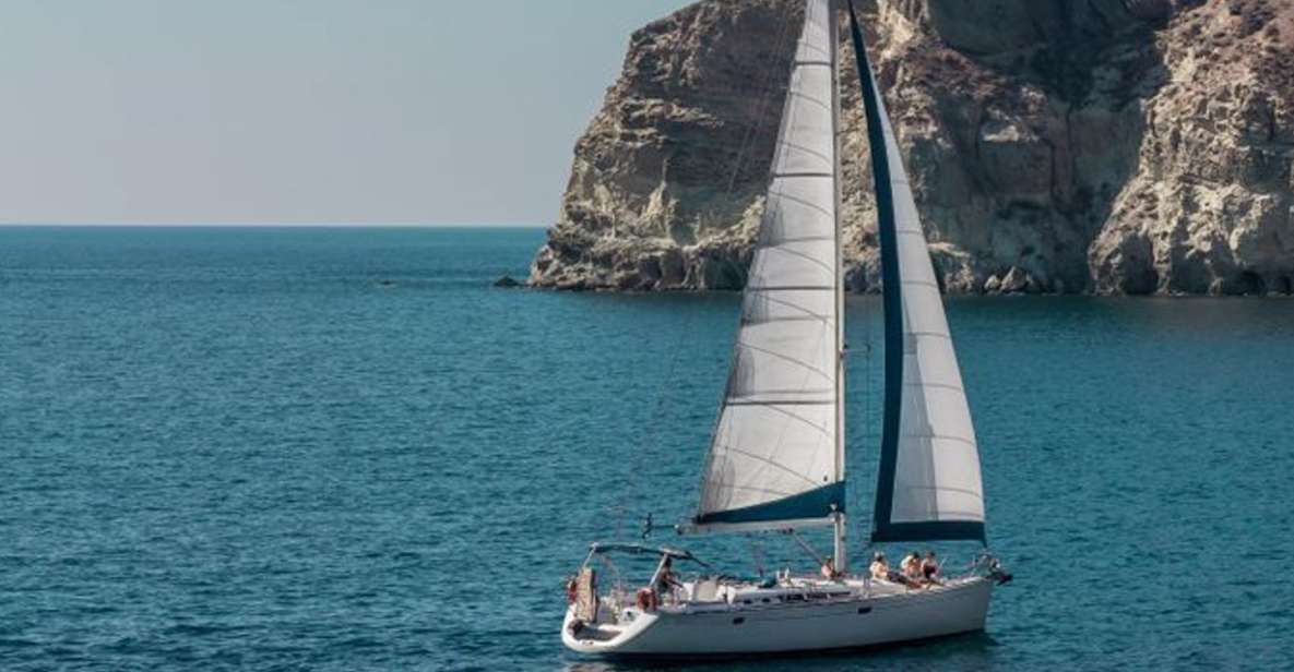 Santorini Caldera: Morning Sailing Cruise with Meal - From Vlihada Marina to the Red and White Beach photo stops