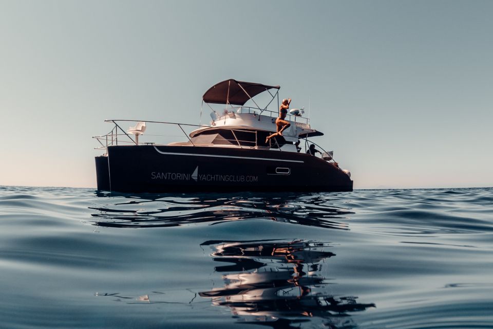 Santorini: Caldera Private Power Catamaran Cruise - Quick hits before you go