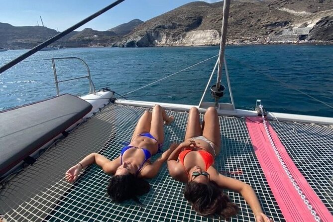 Santorini Catamaran Cruise – 5-Hour Private Sailing Experience - Up Close With the Santorini Volcano From the Water