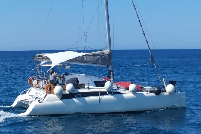 Santorini Catamaran Cruise – 5-Hour Private Sailing Experience - Nea Kameni Hot Springs: Spa Time With Greek Food and Drinks