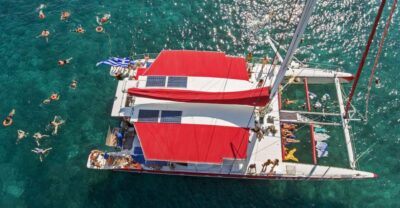 Santorini: Catamaran Cruise, Winery, & Oia Sunset Combo Tour - Catamaran cruise in the caldera: sailing + real swim time