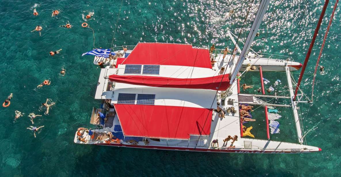 Santorini: Catamaran Cruise, Winery, & Oia Sunset Combo Tour - Catamaran cruise in the caldera: sailing + real swim time