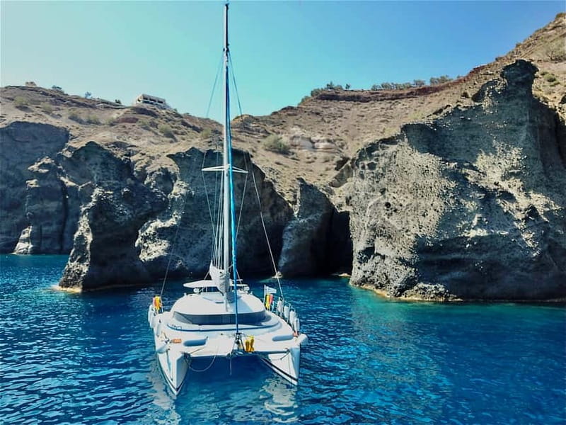 Santorini: Catamaran Cruise with Food and Drinks - Palea Kameni and Volcanic Hot Springs: The Part People Remember