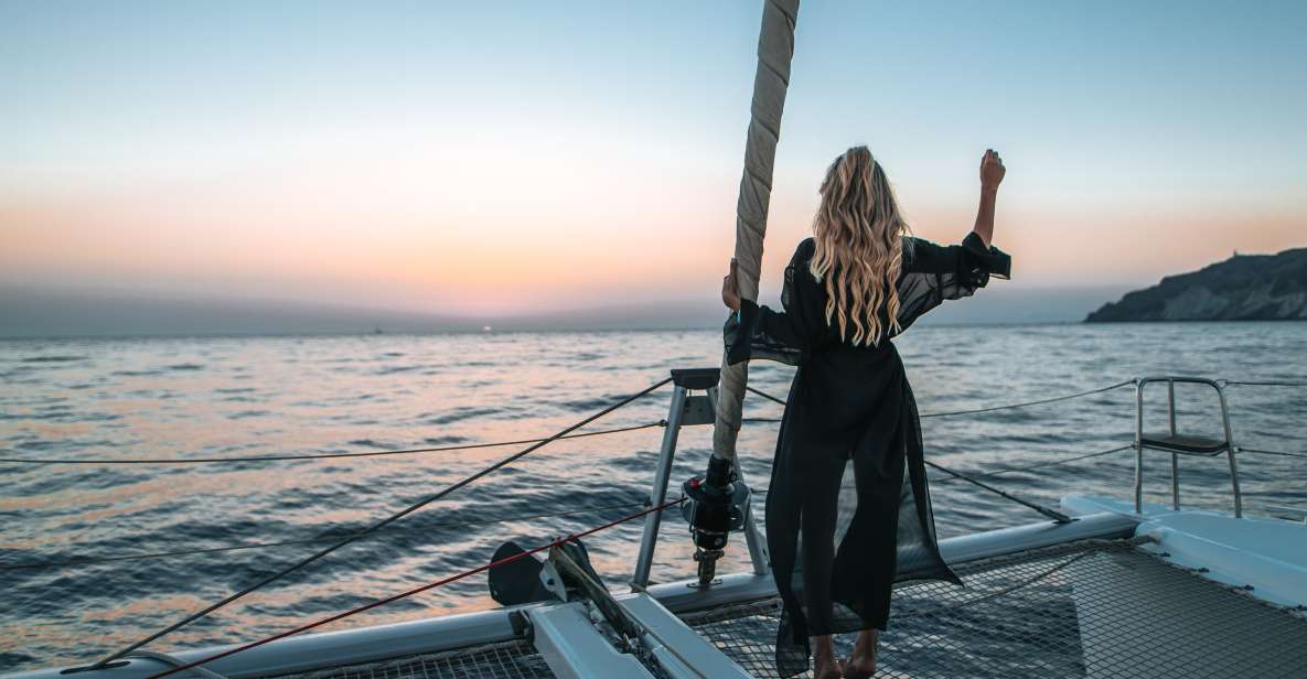Santorini Catamaran Cruise with Swimming, Meal and Open Bar - Value at $129 for 5 hours: why it can feel like a good deal