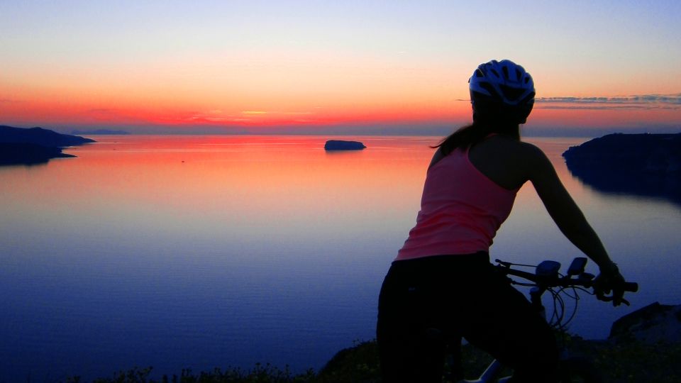 Santorini: Electric Mountain Bike Adventure - Caldera panoramas and the cave chapel in volcanic ash