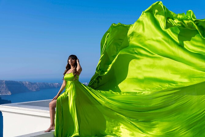 Santorini Flying Dress Experience - Imerovigli is the perfect stage for a flying-dress shoot