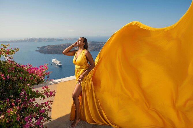 Santorini Flying Dress Experience - Choosing your dress colors and style (and why it matters)