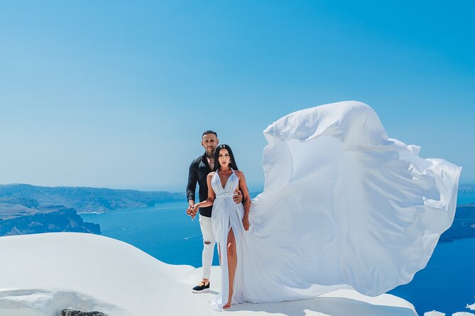 Santorini flying dress photo - Tips to Get Better Shots (and Avoid Common Headaches)