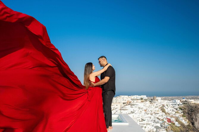 Santorini: Flying Dress Photoshoot - How the 45-Minute Shoot Works on the Oia Cliffs