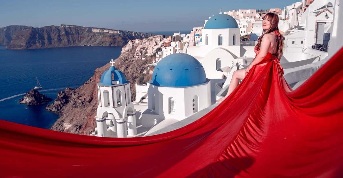 Santorini: Flying Dress Photoshoot Private Entry to Blue Dom - Price and Value: Is $152 Worth It?