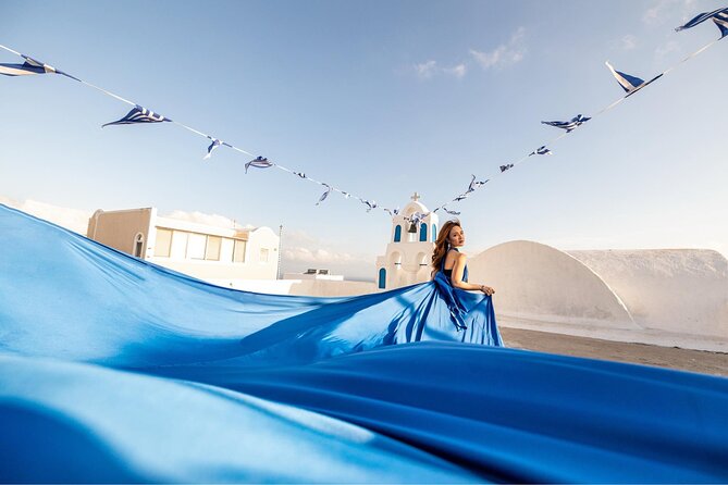 Santorini: Flying Dress Professional Photography <em>Dress Included</em> – Key things to know before you go’ /></p>
<ul>
<li><strong>Dress included (and you choose by email):</strong> Pick your flying dress style, size, and color after booking.</li>
<li><strong>Professional guidance:</strong> Poses and angles are coached so you’re not guessing in front of the camera.</li>
<li><strong>35 to 70 edited photos:</strong> The exact number depends on the option you select.</li>
<li><strong>2–3 phone videos on the day:</strong> You’ll have something to share right away.</li>
<li><strong>3-hour option includes transportation:</strong> Pickup and drop-off are only part of the 3-hour package.</li>
<li><strong>Expect walking:</strong> There’s a lot of moving between viewpoints, and shoes will not look good in many shots.</li>
</ul>
<h2 id="a-flying-dress-shoot-in-santorini-what-youre-really-paying-for">A Flying Dress Shoot in Santorini: What You’re Really Paying For</h2>
<p>Dress Included</em> – A Flying Dress Shoot in Santorini: What You’re Really Paying For’ /><br />
This isn’t just a photoshoot where someone presses a shutter button. You’re buying a system: outfit planning, direction, and someone who knows where the light and angles work on Santorini’s cliffs and whitewashed streets.</p>
<p><p>The best part is how the package removes guesswork. You’re not spending your trip trying to find the one perfect archway, cliff edge, or balcony that looks good in photos. Instead, you follow the photographer’s lead, with a clear plan for where you’ll shoot and how you’ll pose.</p>
</p>
<p><p>The trade-off is effort. Santorini’s best backdrops usually mean steps, hills, and short bursts of walking between viewpoints. One practical tip from the experience: wear comfortable shoes. Many shots are framed so shoes won’t be the star.</p>
</p>
<div style="margin: 20px 0; padding: 15px 0;"><p>You can also read our reviews of more photography tours in Santorini</p><ul style="margin: 10px 0; padding: 0; list-style: none;"><li style="margin: 0 0 10px 0; padding: 0 0 10px 0; border-bottom: 1px solid #eee; display: flex; align-items: flex-start; gap: 12px; line-height: 1.4;"><a href="https://thesantoriniguide.com/santorini-2h-private-flying-dress-photoshoot-with-transportation/" aria-hidden="true" tabindex="-1"><img decoding="async" style="width: 80px; height: 60px; object-fit: cover; border-radius: 4px; flex-shrink: 0;" src="https://c.thesantoriniguide.com/wp-content/uploads/santorini-2h-private-flying-dress-photoshoot-with-transportation-150x150.jpg" alt="" loading="lazy"></a><div><a href="https://thesantoriniguide.com/santorini-2h-private-flying-dress-photoshoot-with-transportation/">Santorini 2h Private Flying Dress Photoshoot with Transportation</a><br><span style="font-size: 0.82em; color: #555; margin-top: 2px;"><span style="color: #f5a623;">★</span> 5.0 &middot; 357 reviews</span></div></li><li style="margin: 0 0 10px 0; padding: 0 0 10px 0; border-bottom: 1px solid #eee; display: flex; align-items: flex-start; gap: 12px; line-height: 1.4;"><a href="https://thesantoriniguide.com/exclusive-santorini-flying-dress-photoshoot-with-pickup/" aria-hidden="true" tabindex="-1"><img decoding="async" style="width: 80px; height: 60px; object-fit: cover; border-radius: 4px; flex-shrink: 0;" src="https://c.thesantoriniguide.com/wp-content/uploads/exclusive-santorini-flying-dress-photoshoot-with-pickup-150x150.jpg" alt="" loading="lazy"></a><div><a href="https://thesantoriniguide.com/exclusive-santorini-flying-dress-photoshoot-with-pickup/">Exclusive Santorini Flying Dress Photoshoot with Pickup</a><br><span style="font-size: 0.82em; color: #555; margin-top: 2px;"><span style="color: #f5a623;">★</span> 4.5 &middot; 336 reviews</span></div></li><li style="margin: 0; padding: 0; border-bottom: none; display: flex; align-items: flex-start; gap: 12px; line-height: 1.4;"><a href="https://thesantoriniguide.com/santorini-customized-private-photoshoot-walk-in-oia/" aria-hidden="true" tabindex="-1"><img decoding="async" style="width: 80px; height: 60px; object-fit: cover; border-radius: 4px; flex-shrink: 0;" src="https://c.thesantoriniguide.com/wp-content/uploads/santorini-customized-private-photoshoot-walk-in-oia-150x150.jpg" alt="" loading="lazy"></a><div><a href="https://thesantoriniguide.com/santorini-customized-private-photoshoot-walk-in-oia/">Santorini: Customized Private Photoshoot Walk in Oia</a><br><span style="font-size: 0.82em; color: #555; margin-top: 2px;"><span style="color: #f5a623;">★</span> 5.0 &middot; 335 reviews</span></div></li></ul></div><h2 id="meeting-point-in-oia-and-pickup-details-that-matter">Meeting Point in Oia and Pickup Details That Matter</h2>
<p><img width="669" height="446" decoding="async" src=