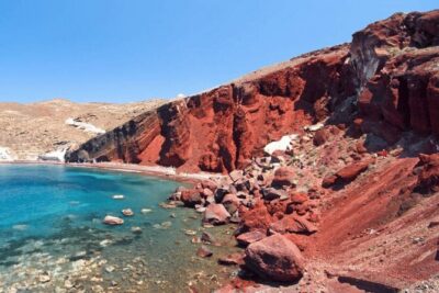 Santorini: Full Island Tour & Sunset with Local Guide & Pick-up - Red Beach Cliffs and the Volcanic Shore in 20 Minutes