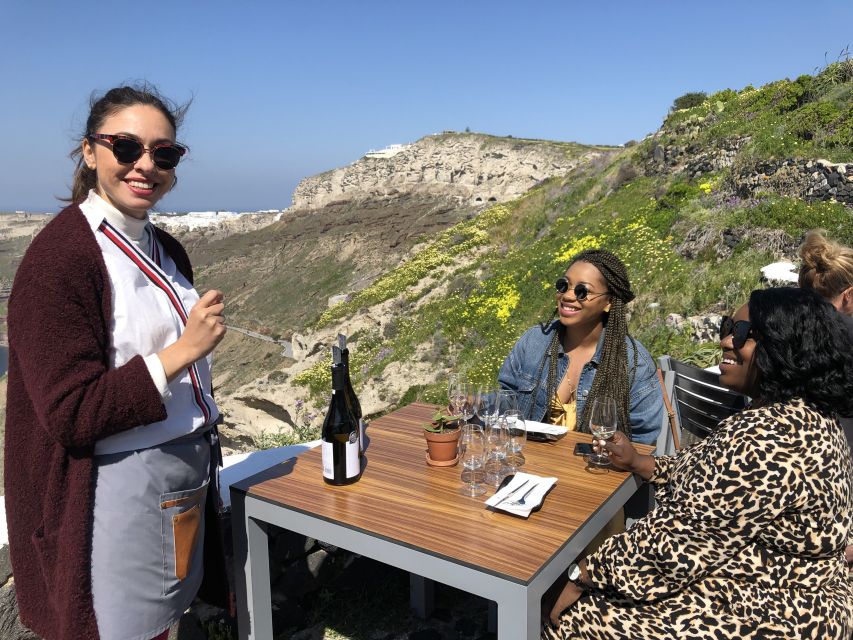 Santorini: Guided Wine Tour with Pickup and Snacks - Stop 3: Venetsanos Winery above Athinios and the caldera view