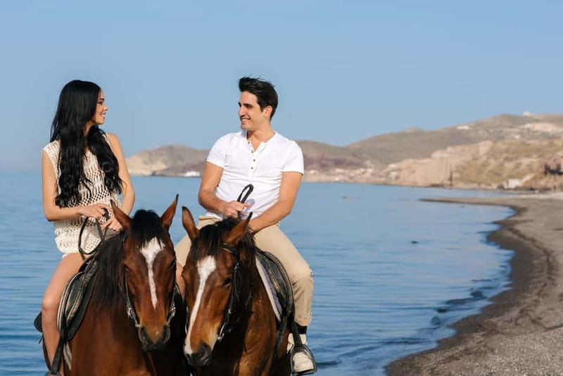 Santorini: Horseback Riding on the Black Sandy Eros Beach - Key highlights worth marking