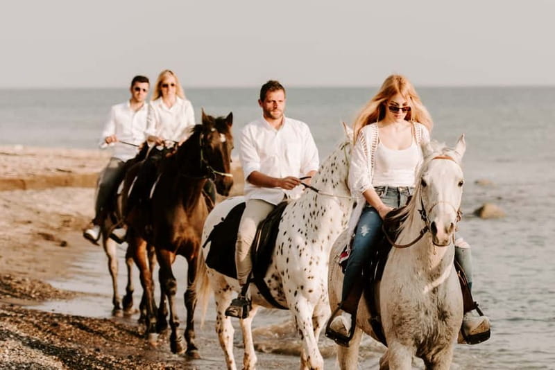 Santorini: Horseback Riding on the Black Sandy Eros Beach - Guides, horses, and the small-group advantage