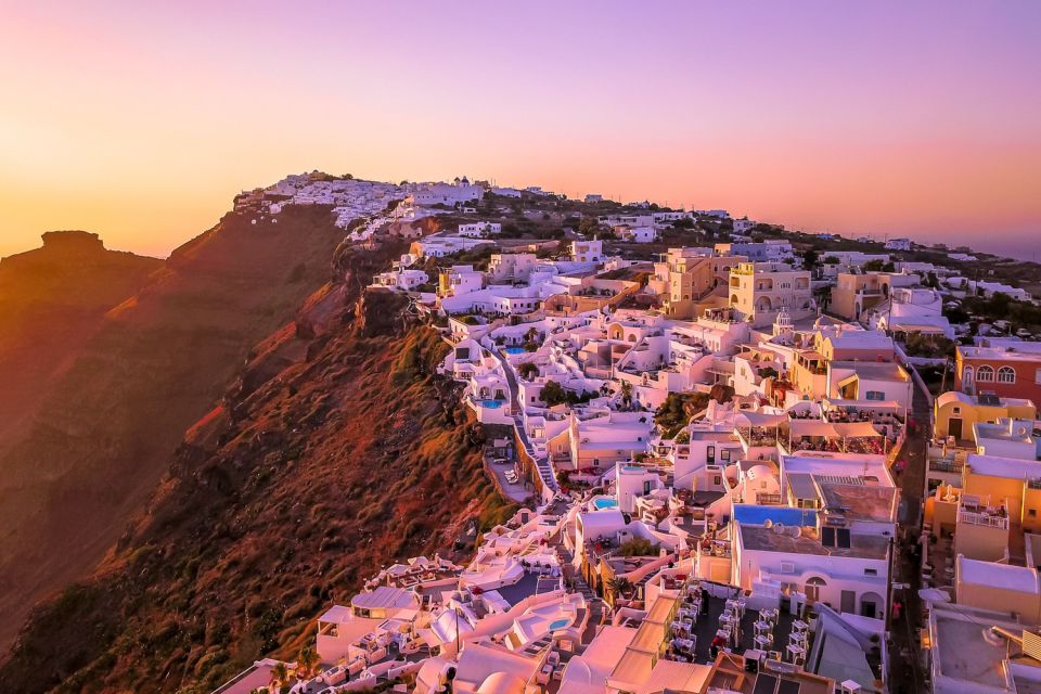 Santorini Island Bus Tour and Caldera Sunset Cruise - Palea Kameni hot springs swim: the most fun part to plan for