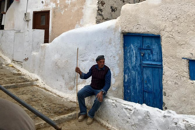 Santorini: Local Life Full Day Tour - Megalochori: village life, a gentle stroll, and the black-sand breeze