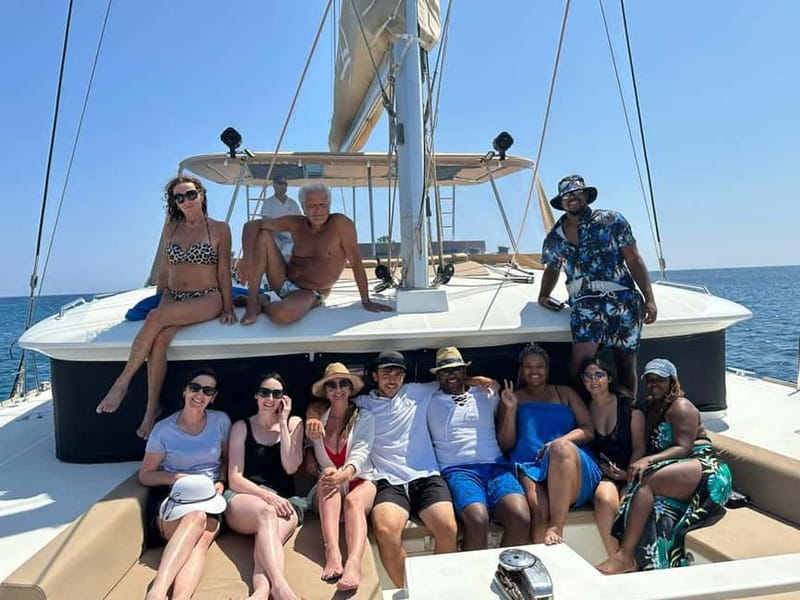 Santorini: Luxury Catamaran Cruise with Lunch, BBQ & Drinks - Thirassia island + lunch and BBQ: the meal with the best views