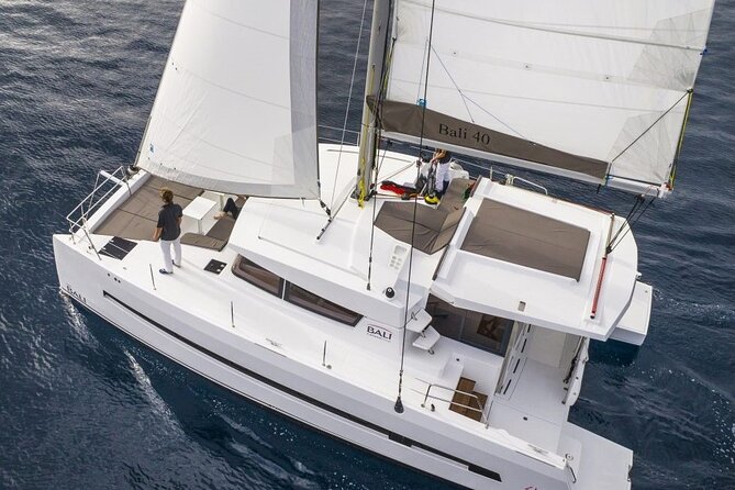 Santorini Luxury Catamaran Private Cruise - Key points at a glance