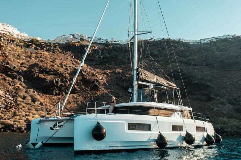 Santorini: Majestic Catamaran Cruise with Meal and Drinks - Ammoudi and the Big-Deck Comfort Factor