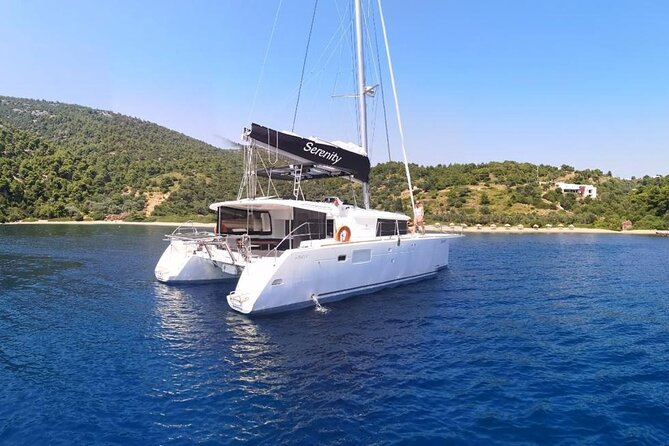 Santorini Oia: Private Sunset Catamaran Cruise with BBQ & Drinks - Stops 2 & 3: Palea Kameni and Nea Kameni, volcano water with real character