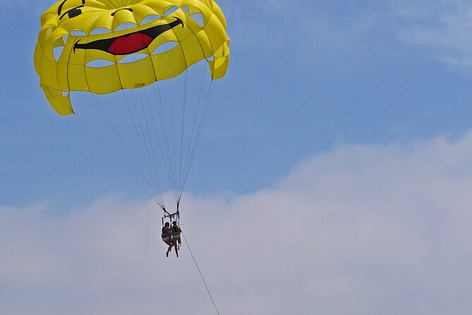 Santorini: Parasailing Flight Experience at Black Beach - Black Beach Setup at Extreme Watersports