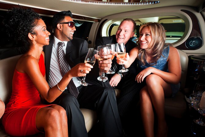 Santorini Party Bus Experience - The Caldera View Stop and Champagne Moment