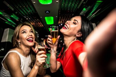 Santorini Party Bus Experience - Getting On Board: Lights, Music, A/C, and WiFi
