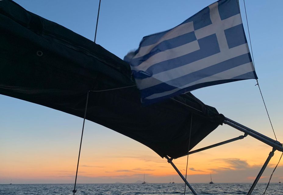 Santorini: Private 5-Hour Sunset Sailing Tour with Dinner - Pickup, red-and-white beach photos, and getting oriented fast