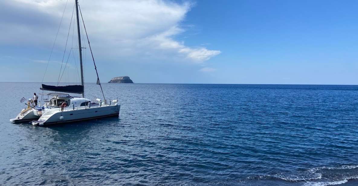 Santorini: Private All-In Catamaran Cruise, with Food|Drinks - Cruising the caldera: why a catamaran view beats land viewpoints
