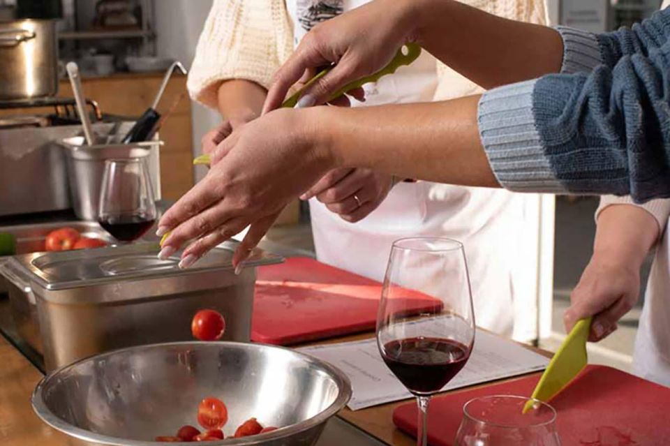 Santorini: Private Cooking Class and Wine Tasting Tour - Lunch, aperitifs, and the best part of cooking: eating it all
