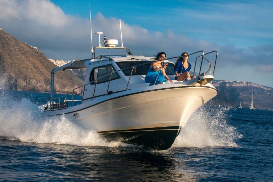 Santorini Private Cruise boat fishing tour - BBQ, Snorkeling - Getting Oriented at Ormos Ammoudiou (and Finding the Boat Fast)